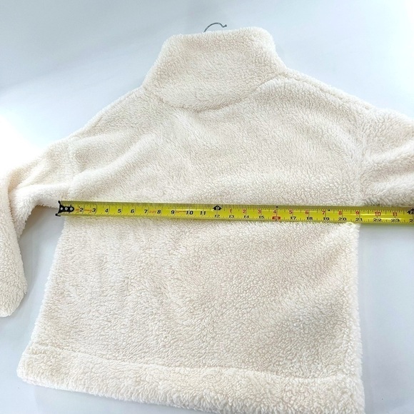 Gap Body Sherpa Mock Neck Ivory Pullover Size S/P - Picture 7 of 13